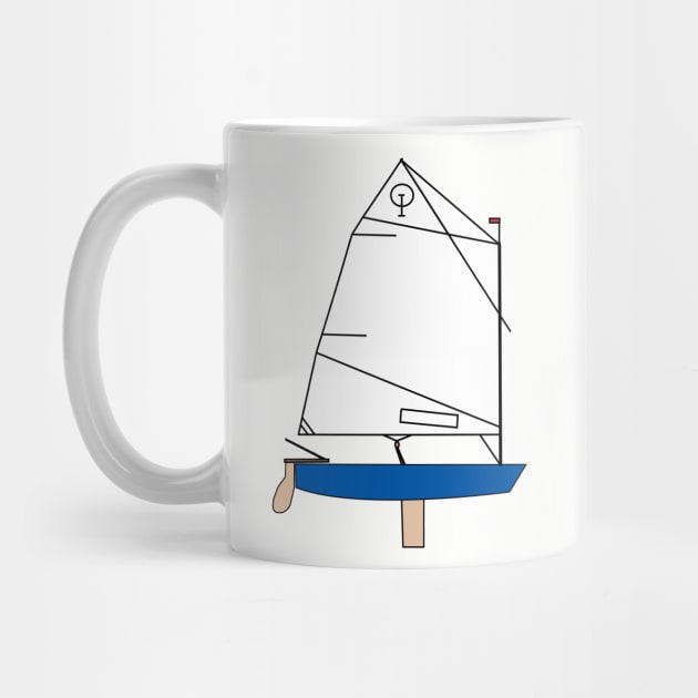 Optimist Sailing Dingy - Dark Blue by CHBB